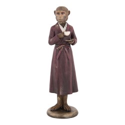 Clayre & Eef Dekorationsfigur Affe 28 cm Braun Kunststoff