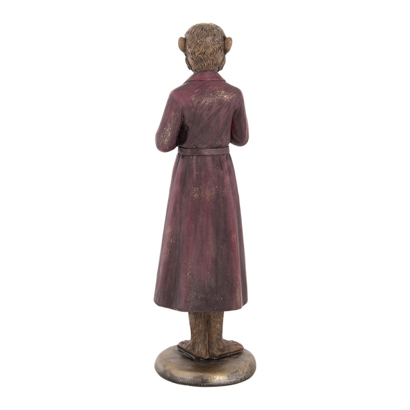 Clayre & Eef Dekorationsfigur Affe 28 cm Braun Kunststoff