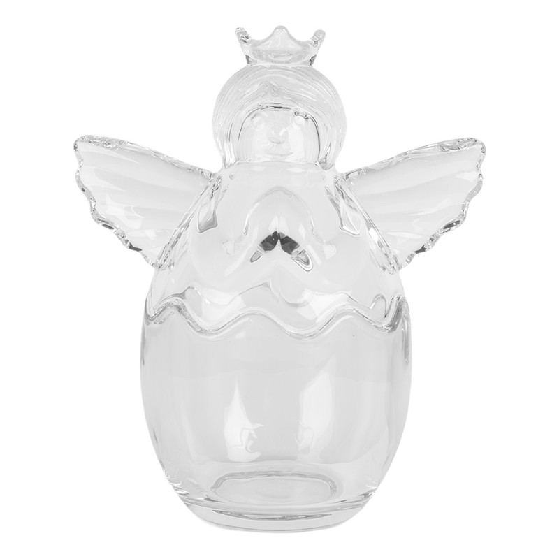 Clayre & Eef Couvercle de pot de stockage 300 ml Transparent Verre