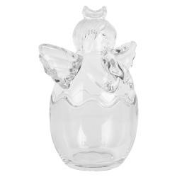 Clayre & Eef Couvercle de pot de stockage 300 ml Transparent Verre