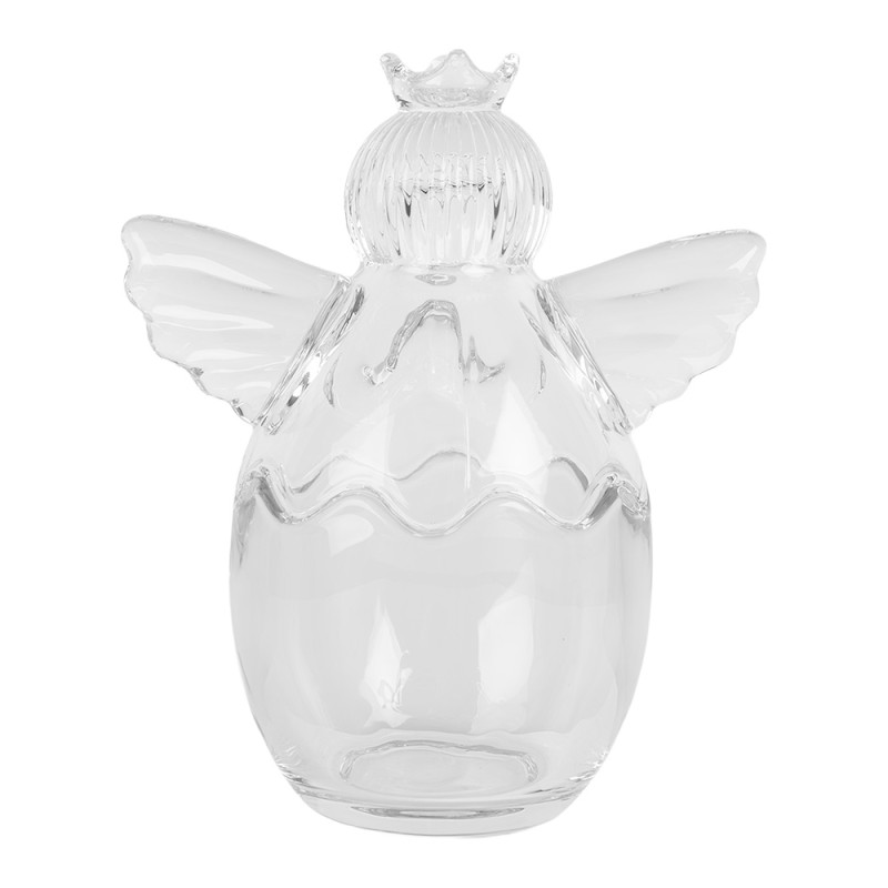 Clayre & Eef Couvercle de pot de stockage 300 ml Transparent Verre