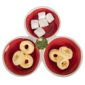 Clayre & Eef Decorative Bowl 26x24x10 cm Red White Ceramic