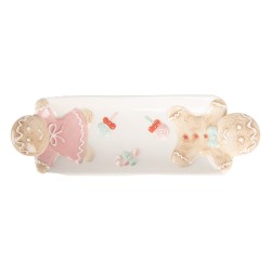 Clayre & Eef Decoratie schaal 30x10x5 cm Wit Keramiek