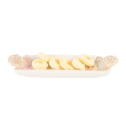 Clayre & Eef Decoratie schaal 30x10x5 cm Wit Keramiek