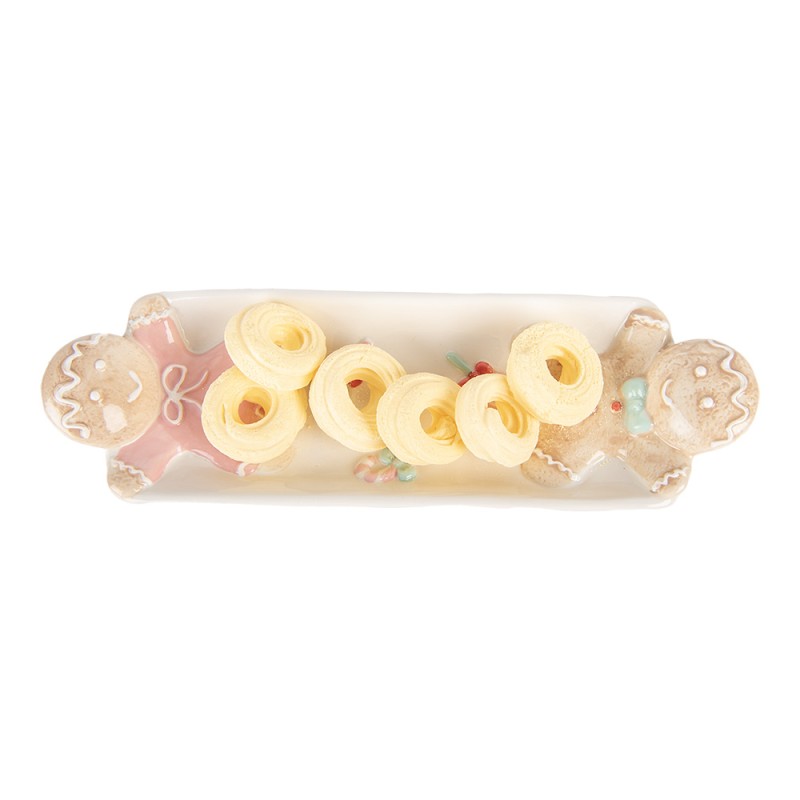 Clayre & Eef Decoratie schaal 30x10x5 cm Wit Keramiek