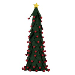 Clayre & Eef Decoration Christmas Tree Ø 15x45 cm Green Synthetic