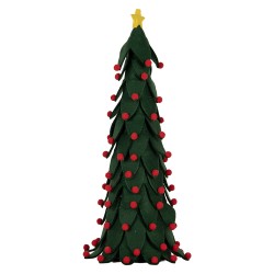 Clayre & Eef Decoration Christmas Tree Ø 15x45 cm Green Synthetic