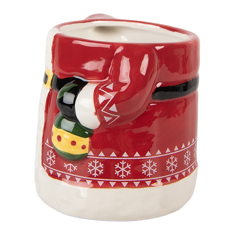 Clayre & Eef Mug Santa Claus 450 ml Red Ceramic