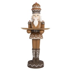 Clayre & Eef Christmas Decoration Figurine Nutcracker 11x13x40 cm Brown Plastic