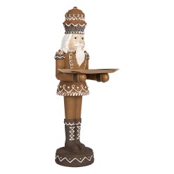 Clayre & Eef Christmas Decoration Figurine Nutcracker 11x13x40 cm Brown Plastic