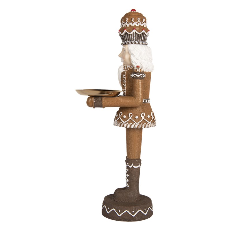 Clayre & Eef Christmas Decoration Figurine Nutcracker 11x13x40 cm Brown Plastic