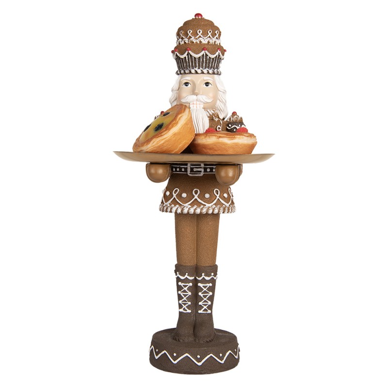 Clayre & Eef Christmas Decoration Figurine Nutcracker 11x13x40 cm Brown Plastic
