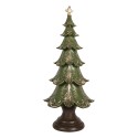 Clayre & Eef Weihnachtsdekorationsfigur Weihnachtsbaum Ø 18x41 cm Grün Kunststoff