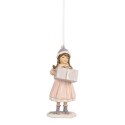 Clayre & Eef Kersthanger Kind 11 cm Roze Kunststof