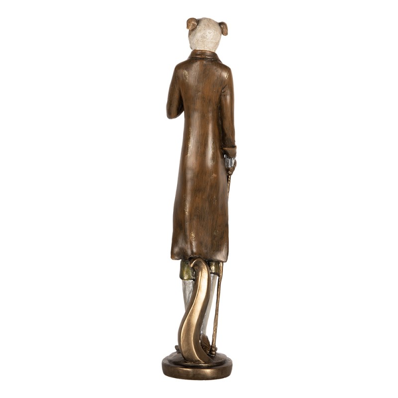 Clayre & Eef Dekorationsfigur Hund 10x10x50 cm Braun Kunststoff