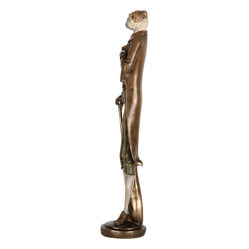 Clayre & Eef Dekorationsfigur Hund 10x10x50 cm Braun Kunststoff
