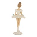 Clayre & Eef Dekorationsfigur Ballerina Ø 10x24 cm Weiß Beige Kunststoff