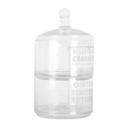 Clayre & Eef Storage Jar Ø 17x30 cm Transparent Glass