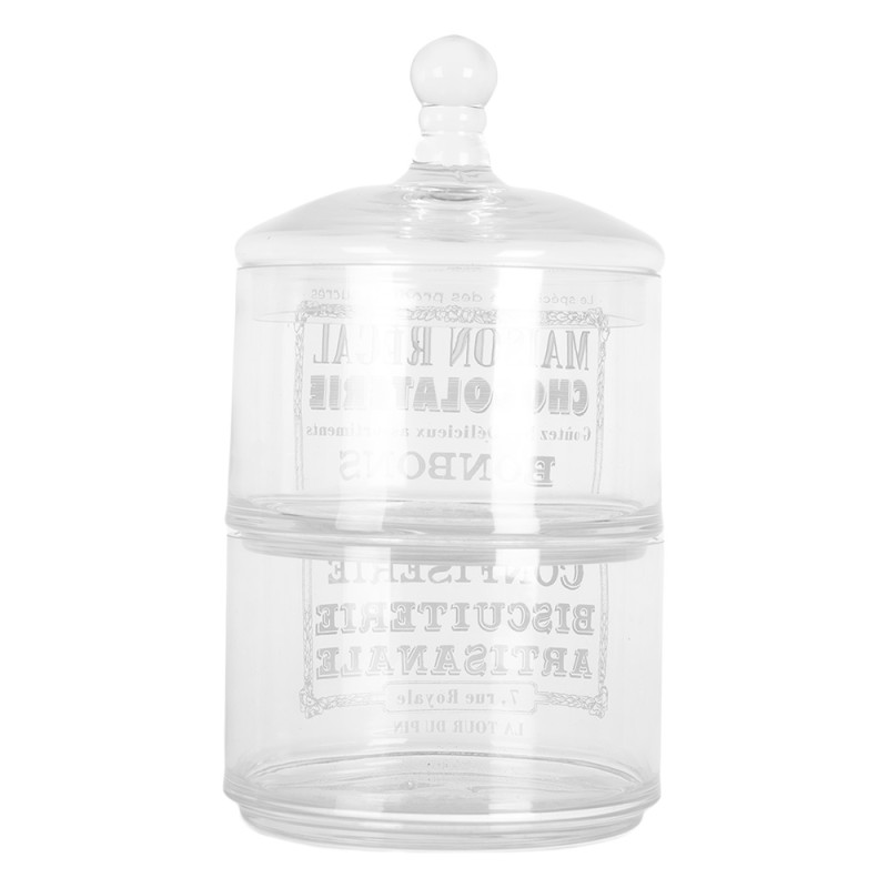 Clayre & Eef Storage Jar Ø 17x30 cm Transparent Glass