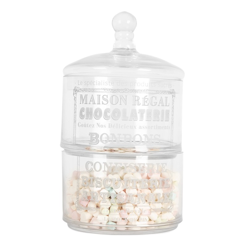 Clayre & Eef Storage Jar Ø 17x30 cm Transparent Glass