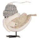 Clayre & Eef Decoration Bird 6x6x14 cm White Synthetic