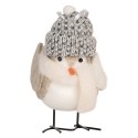 Clayre & Eef Decoration Bird 6x6x14 cm White Synthetic