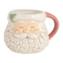 Clayre & Eef Tazza Babbo Natale 550 ml Bianco Ceramica