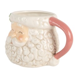 Clayre & Eef Tazza Babbo Natale 550 ml Bianco Ceramica
