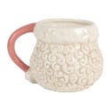 Clayre & Eef Tazza Babbo Natale 550 ml Bianco Ceramica