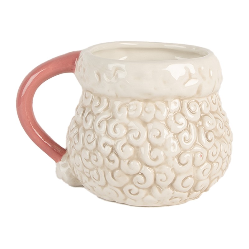 Clayre & Eef Tazza Babbo Natale 550 ml Bianco Ceramica