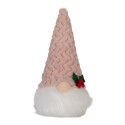 Clayre & Eef Weihnachtsdekoration mit LED-Beleuchtung Zwerg LED 10x10x25 cm / 3xAA Rosa Weiß Synthetisch