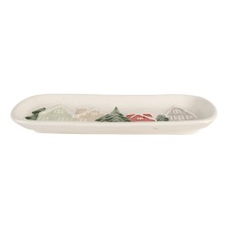 Clayre & Eef Decoratie schaal 30x12x3 cm Wit Keramiek