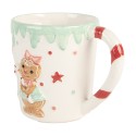 Clayre & Eef Tazza Babbo Natale 400 ml Bianco Ceramica