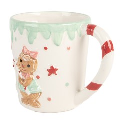 Clayre & Eef Tazza Babbo Natale 400 ml Bianco Ceramica