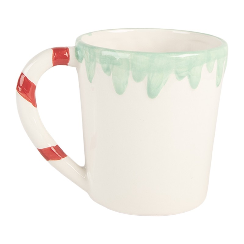 Clayre & Eef Tazza Babbo Natale 400 ml Bianco Ceramica