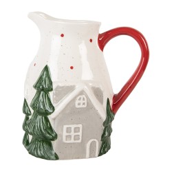 Clayre & Eef Dekorative Kanne 19x14x20 cm Beige Keramik