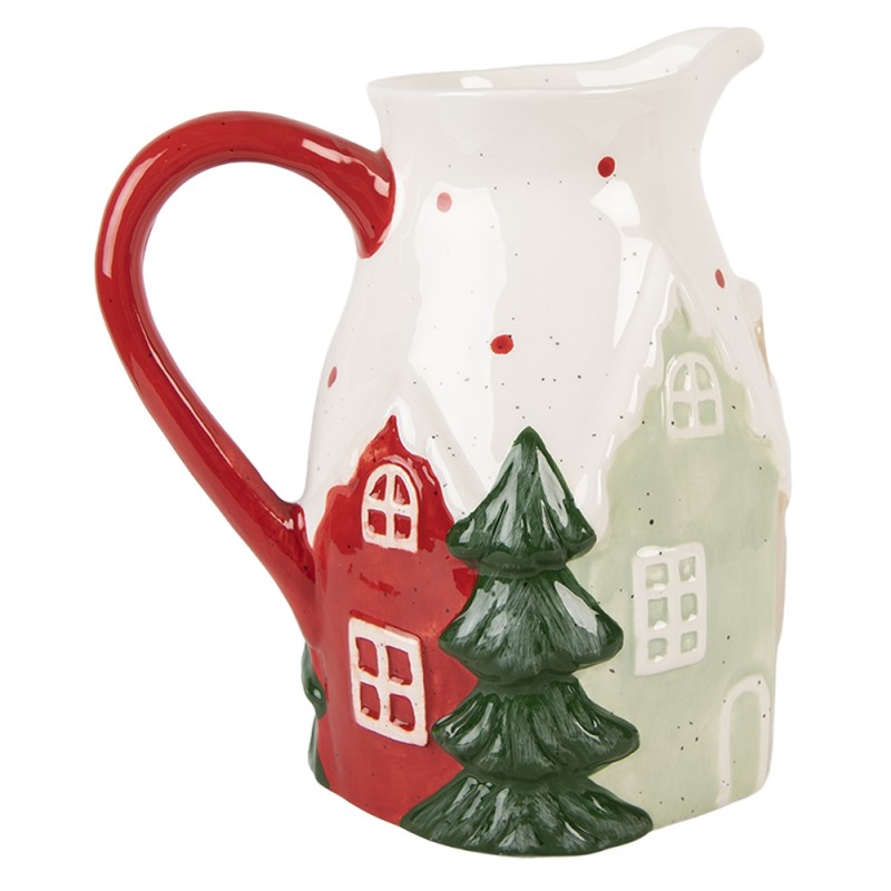 Clayre & Eef Dekorative Kanne 19x14x20 cm Beige Keramik