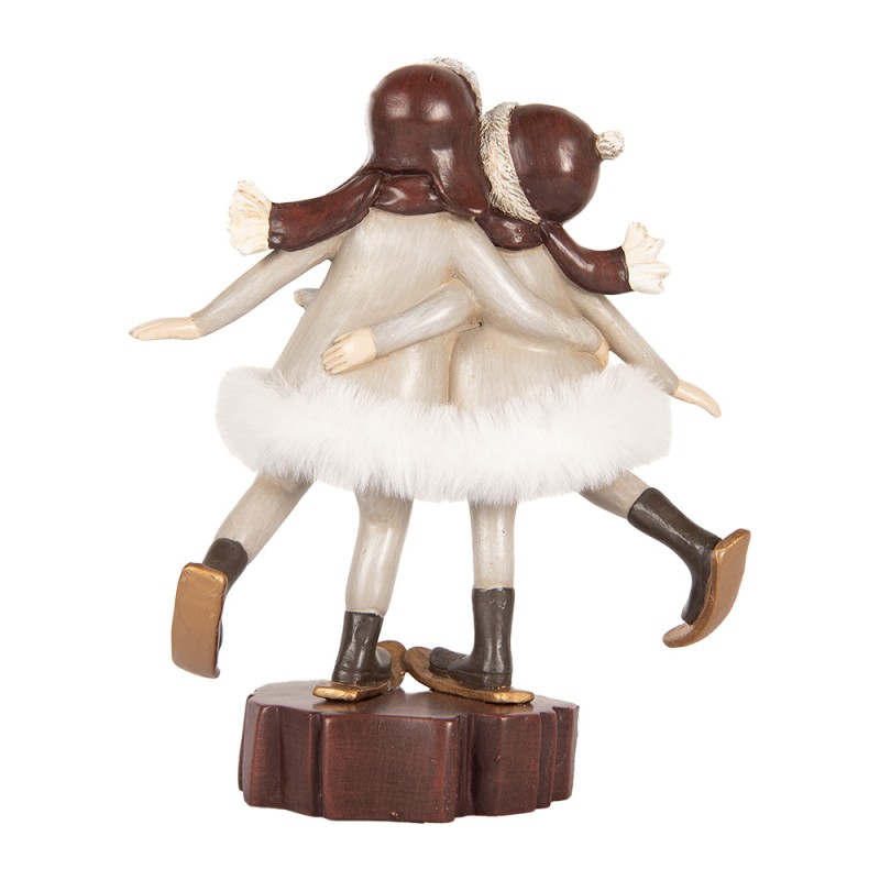 Clayre & Eef Dekorationsfigur Kinder 15x7x18 cm Grau Kunststoff