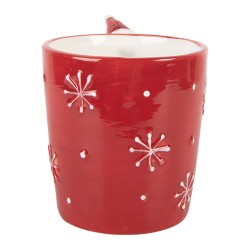 Clayre & Eef Mug Santa Claus 350 ml Red Ceramic
