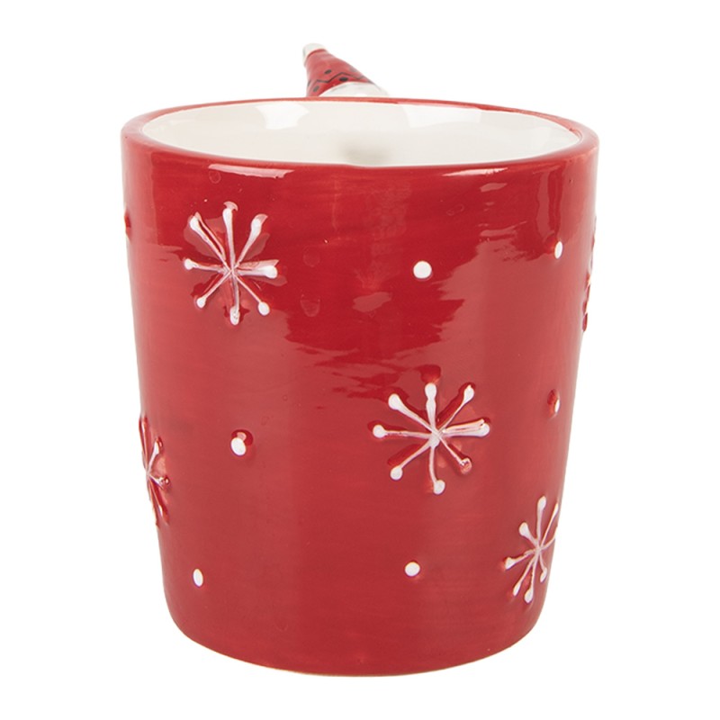 Clayre & Eef Mug Santa Claus 350 ml Red Ceramic