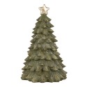 Clayre & Eef Decorazione natalizia con illuminazione a LED Albero di Natale Ø 15x25 cm Verde Plastica