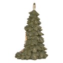 Clayre & Eef Decorazione natalizia con illuminazione a LED Albero di Natale Ø 15x25 cm Verde Plastica