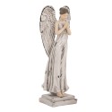Clayre & Eef Decorative Figurine Angel 23 cm White Grey Plastic