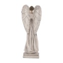 Clayre & Eef Decorative Figurine Angel 23 cm White Grey Plastic