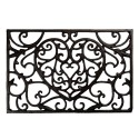 Clayre & Eef Paillasson Coeur 59x39x2 cm Marron Métal