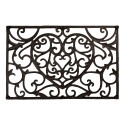 Clayre & Eef Paillasson Coeur 59x39x2 cm Marron Métal