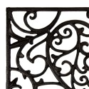 Clayre & Eef Paillasson Coeur 59x39x2 cm Marron Métal