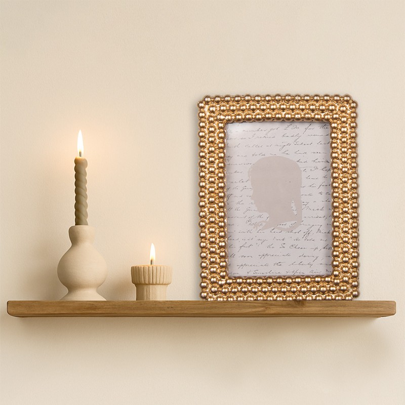 Clayre & Eef Photo Frame 6x9 cm Gold colored Plastic