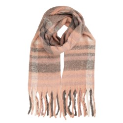 Clayre & Eef Sciarpa invernale da donna 50x210 cm Rosa Tessuto