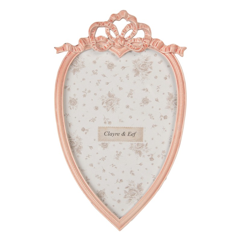 Clayre & Eef Cornice per foto 10x15 cm Rosa Plastica Fiori